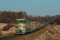 3ТЭ10М-К-1199 с грузовым поездом